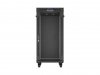 Lanberg Szafa instalacyjna rack stojąca 19 24U  600x800 czarna drzwi przeszklone LCD ( Flat pack) V2